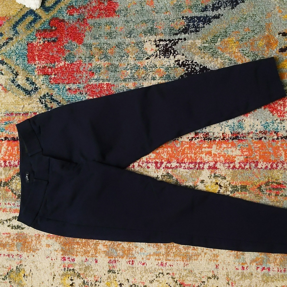 LOFT Julie skinny navy dress pants
